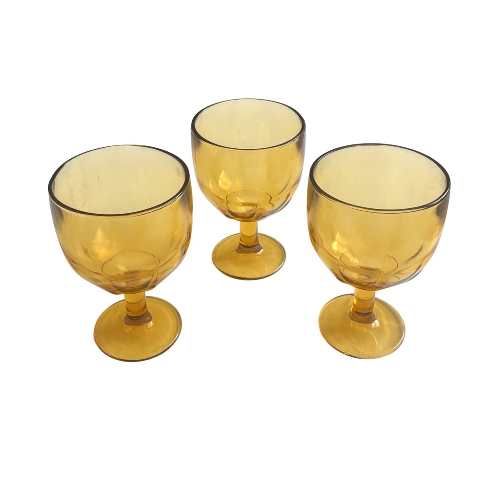 Vintage Bartlett Collins Goblets Set‎ of 3